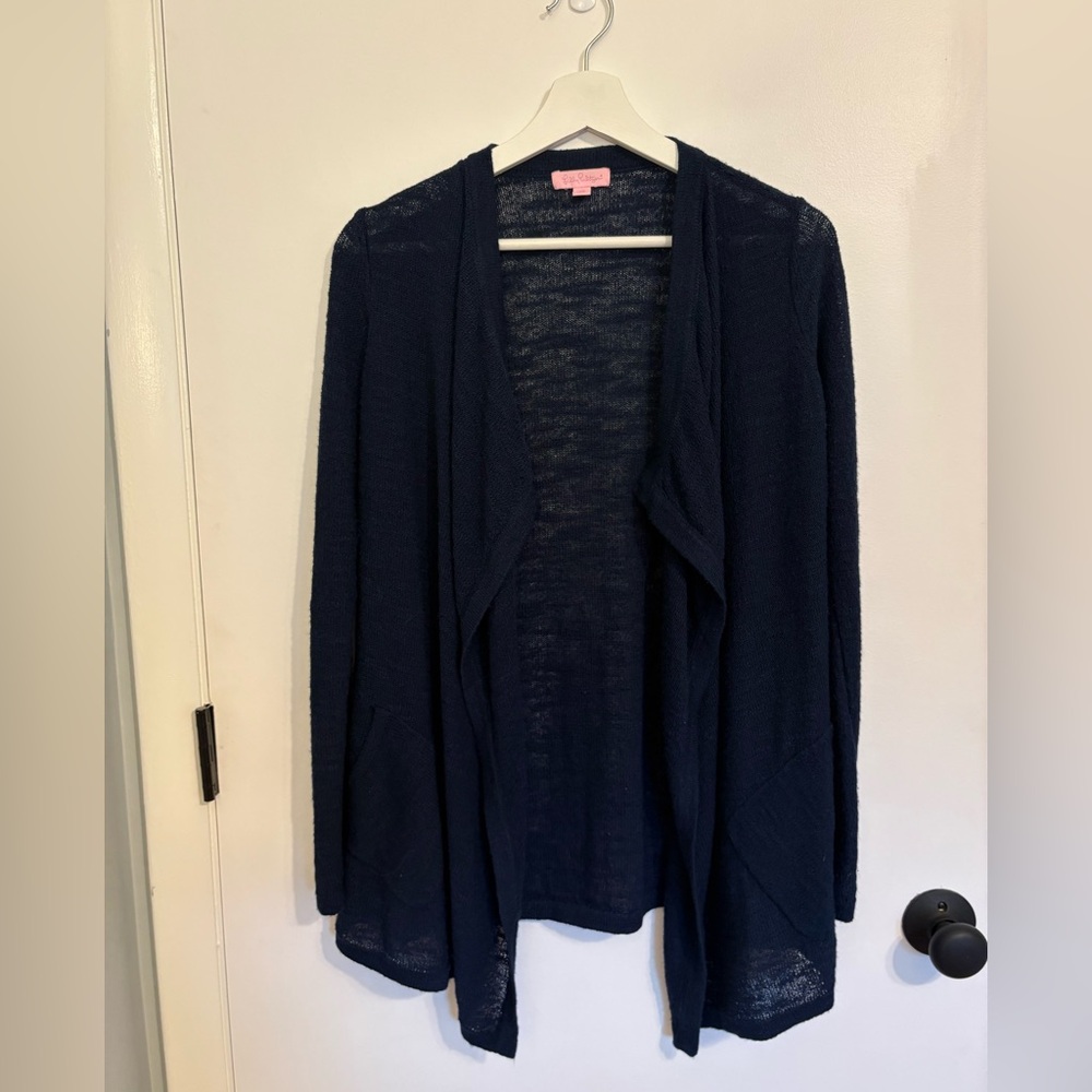 Lilly Pulitzer Deep Blue Open Cardigan